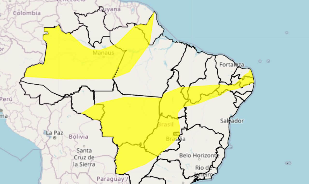 Alerta Amarelo Para Chuva Intensa Raios E Ventania Em Grande Parte Do